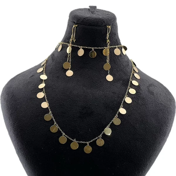 ست طلا 18 عیار زنانه رستا گالری مدل سکه آویز