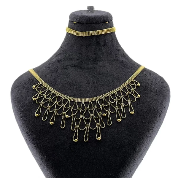 نیم ست طلا 18 عیار زنانه مدل جوانیس