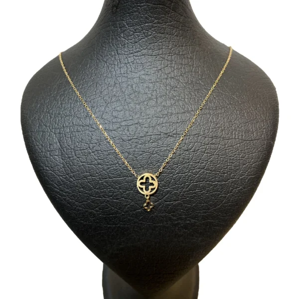 گردنبند طلا 18 عیار دخترانه مدل 4544D55